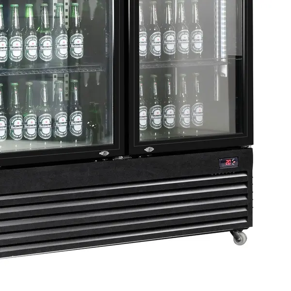 Koelkast | 780L | Zwart | +2°C/+10°C | Geforceerd | Draaideuren | Wielen (Geremd) | 1120x595x2100(h)mm