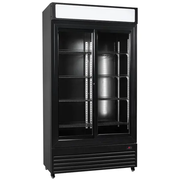 Koelkast | 780L | Zwart | +2°C/+10°C | Geforceerd | Schuifdeuren | Wielen (Geremd) | 1120x595x2100(h)mm