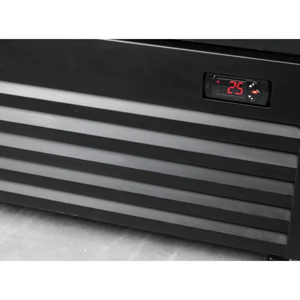 Koelkast | 780L | Zwart | +2°C/+10°C | Geforceerd | Schuifdeuren | Wielen (Geremd) | 1120x595x2100(h)mm