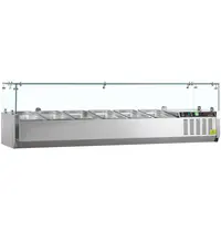 Tefcold Opzetkoelvitrine | G-LINE | 7x 1/4 GN | +2°C/+8°C | 1500x335x448(h)mm 