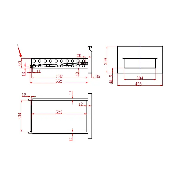 Koelwerkbank | COMPACT LINE | 400L | 6 Laden | +2°C/+8°C | Statisch + Ventilator | 1365x700x875(h)mm