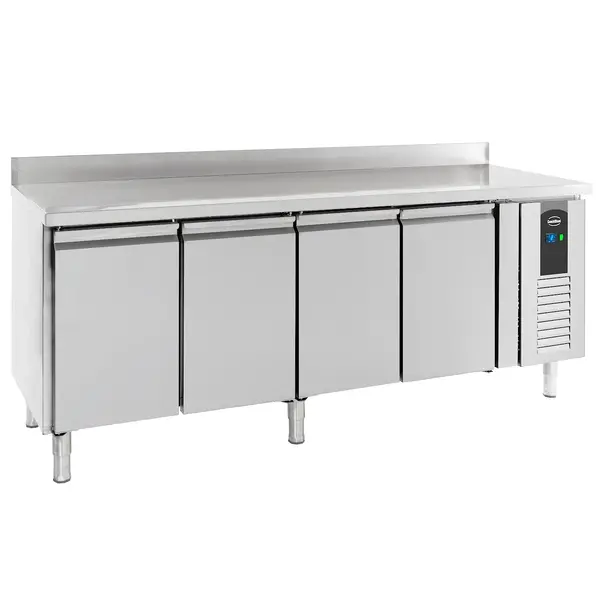 Koelwerkbank | STANDARD LINE | 553L | 4 Deuren (1/1 GN) | -2°C/+8°C | Geforceerd | Achteropstand | 2230x700x850/950(h)mm