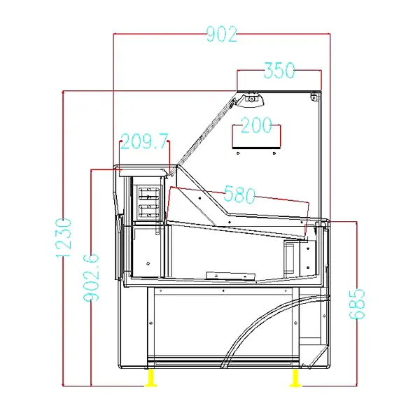 Koeltoonbank | WESLEY | 0°C/+7°C | Geforceerd | Gekoelde Reserve | 1340x902x1230(h)mm