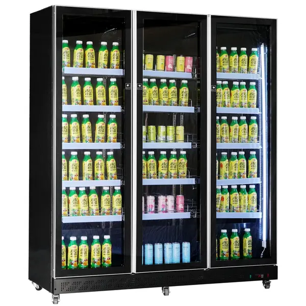 Koelkast | 1173L | Zwart | +2°C/+10°C | Geforceerd | Draaideuren | Wielen (Geremd) | 1680x600x1980(h)mm