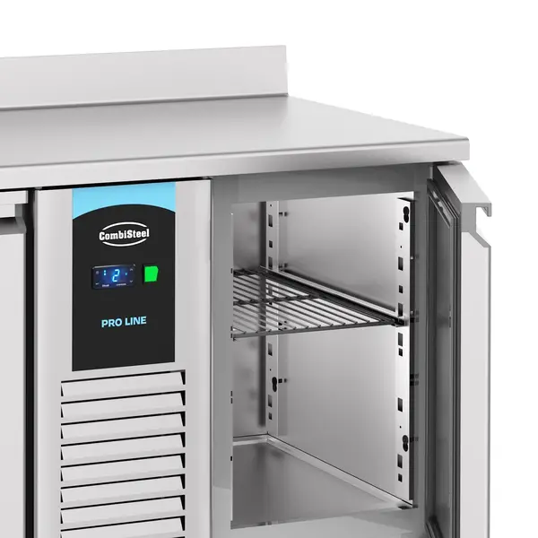 Koelwerkbank | ENERGY LINE | Energiezuinig | 281L | 2 Deuren (1/1 GN) | -2°C/+8°C | Geforceerd | Achteropstand | 1300x700x860(h)mm