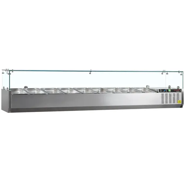 Opzetkoelvitrine | G-Line | 10x 1/4 GN | +2°C/+8°C | 2000x335x448(h)mm