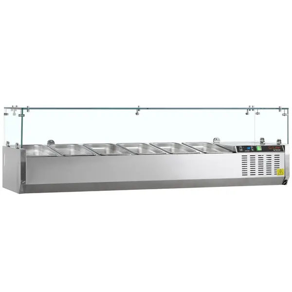 Opzetkoelvitrine | G-Line | 6x 1/3 GN | +2°C/+8°C | 1500x395x448(h)mm