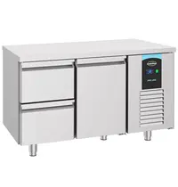 CombiSteel Koelwerkbank | ENERGY LINE | Energiezuinig | 281L | 1 Deur + 2 Laden (1/1 GN) | -2°C/+8°C | Geforceerd | 1400x700x850(h)mm