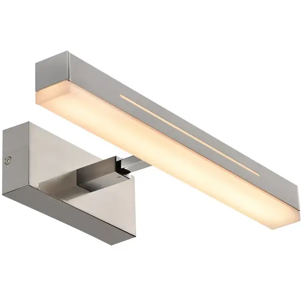 Wandlamp | OTIS | Nikkel (Geborsteld) | Incl. Lichtbron (Dimbaar) | 400x75(h)mm