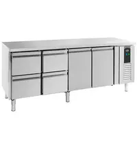 CombiSteel Koelwerkbank | STANDARD LINE | 553L | 2 Deuren + 4 Laden (1/1 GN) | +2°C/+8°C | Geforceerd | 2230x700x850(h)mm