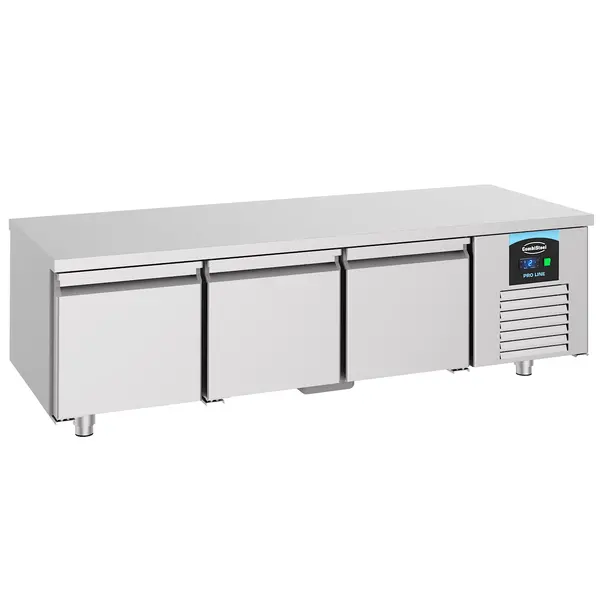Koelwerkbank | PRO LINE | Laag Model | 280L | 3 Deuren (1/1 GN) | -2°C/+8°C | Geforceerd | 1600x700x600(h)mm