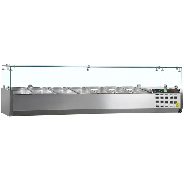 Opzetkoelvitrine | G-Line | 7x 1/3 GN | +2°C/+8°C | 1600x395x448(h)mm