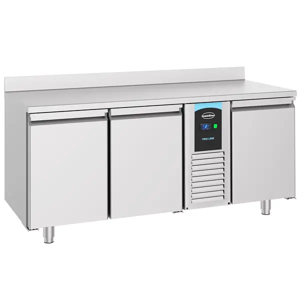 Koelwerkbank | ENERGY LINE | Energiezuinig | 474L | 3 Deuren (1/1 GN) | -2°C/+8°C | Geforceerd | Achteropstand | 1785x700x860(h)mm