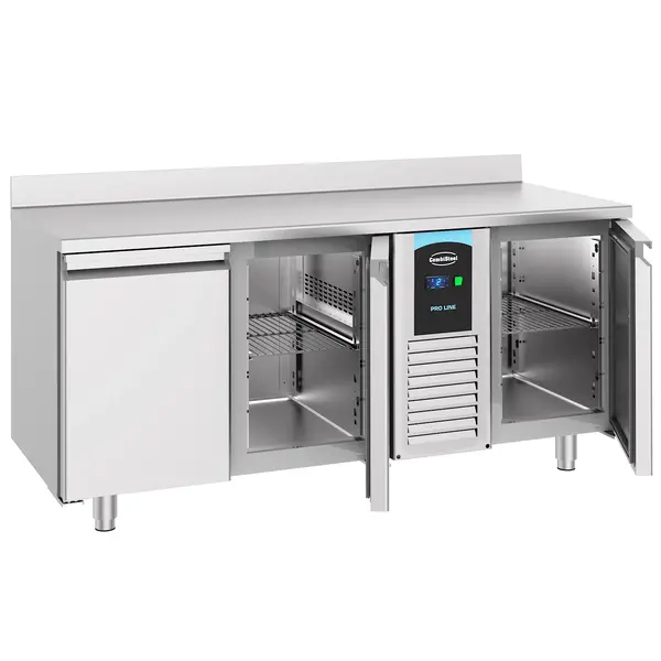 Koelwerkbank | ENERGY LINE | Energiezuinig | 474L | 3 Deuren (1/1 GN) | -2°C/+8°C | Geforceerd | Achteropstand | 1785x700x860(h)mm