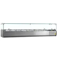 Tefcold Opzetkoelvitrine | G-LINE | 8x 1/3 GN | +2°C/+8°C | 1800x395x448(h)mm