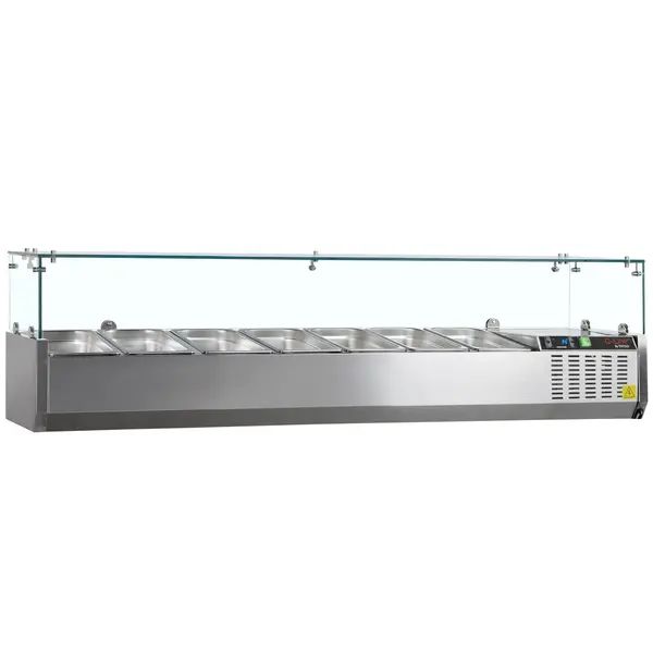Opzetkoelvitrine | G-Line | 7x 1/4 GN | +2°C/+8°C | 1600x335x448(h)mm