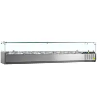 Tefcold Opzetkoelvitrine | G-LINE | 9x 1/3 GN | +2°C/+8°C | 2000x395x448(h)mm