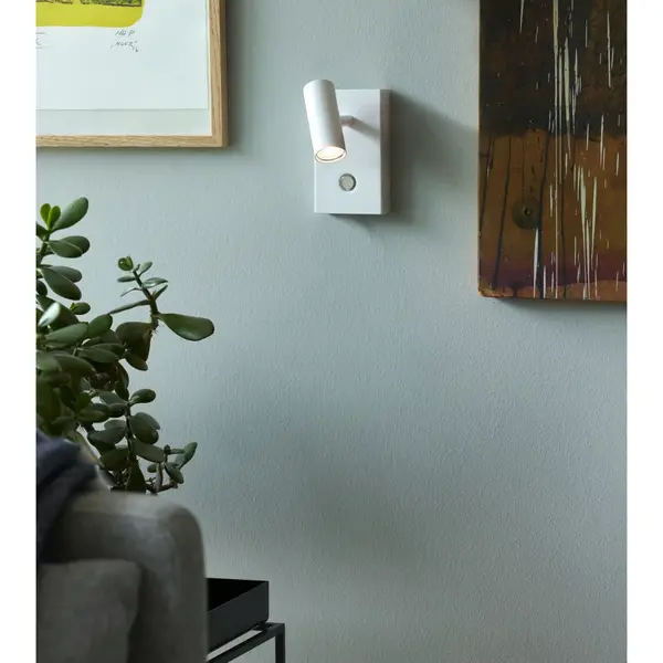 Wandlamp | OMARI | Wit | Incl. Lichtbron (Dimbaar) | Ø30x120(h)mm