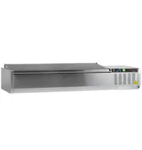 Tefcold Opzetkoelvitrine | G-LINE | 6x 1/4 GN | +2°C/+8°C | 1400x335x289(h)mm