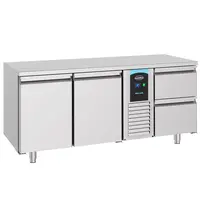 CombiSteel Koelwerkbank | ENERGY LINE | Energiezuinig | 474L | 2 Deuren + 2 Laden (1/1 GN) | -2°C/+8°C | Geforceerd | 1785x700x850(h)mm