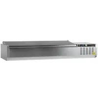 Tefcold Opzetkoelvitrine | G-LINE | 7x 1/4 GN | +2°C/+8°C | 1600x335x289(h)mm