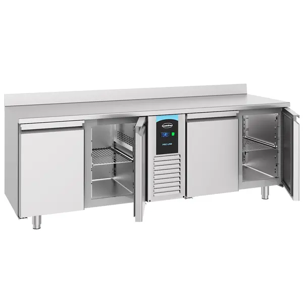 Koelwerkbank | ENERGY LINE | Energiezuinig | 632L | 4 Deuren (1/1 GN) | -2°C/+8°C | Geforceerd | Achteropstand | 2270x700x850/950(h)mm