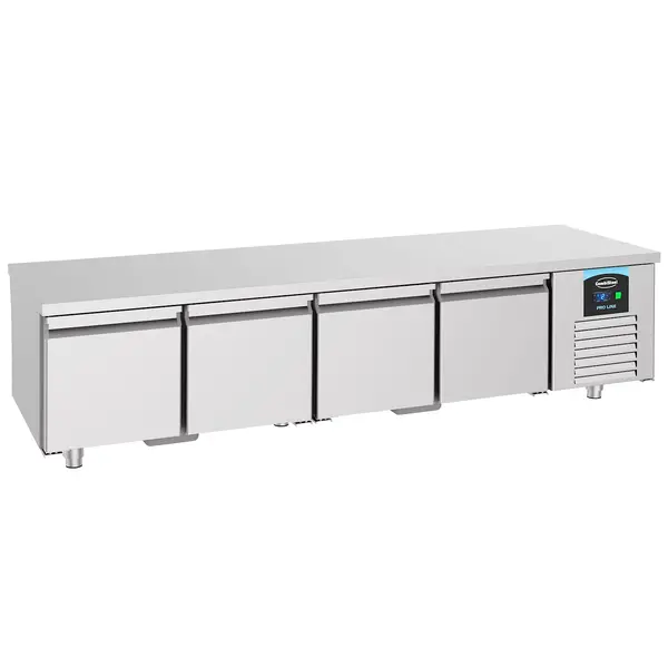 Koelwerkbank | PRO LINE | Laag Model | 360L | 4 Deuren (1/1 GN) | -2°C/+8°C | Geforceerd | 2130x700x600(h)mm