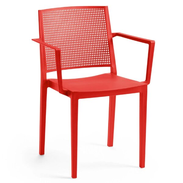 Stoel | Kunststof | Rood | In-/Outdoor | 570x540x830(h)mm