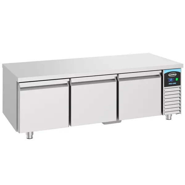 Koelwerkbank | PRO LINE | Laag Model | 280L | 3 Laden (1/1 GN) | -2°C/+8°C | Geforceerd | 1600x700x600(h)mm