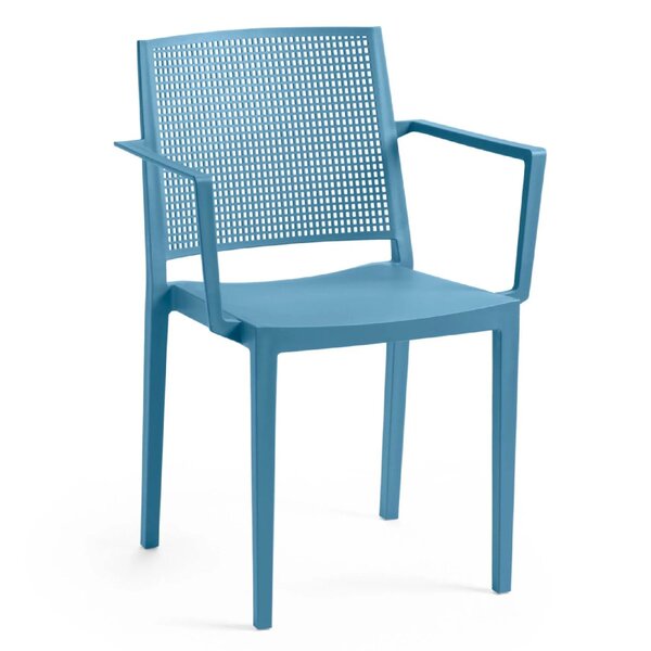 Stoel | Kunststof | Blauw | In-/Outdoor | 570x540x830(h)mm
