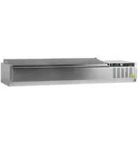 Tefcold Opzetkoelvitrine | G-LINE | 6x 1/3 GN | +2°C/+8°C | 1500x395x289(h)mm