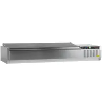 Tefcold Opzetkoelvitrine | G-LINE | 7x 1/3 GN | +2°C/+8°C | 1600x395x289(h)mm
