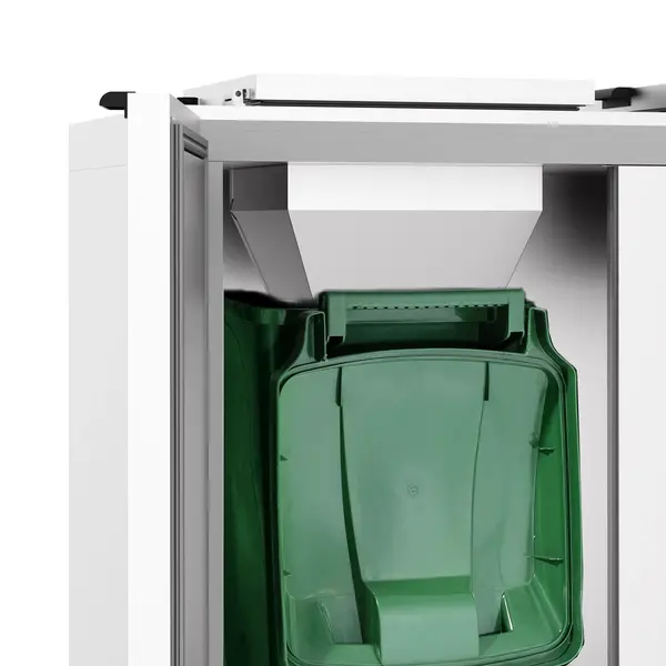 Afvalbakkoeler | Dubbel (2x 240L-Container) | Incl. Koelunit | +2°C/+8°C | 0.35kW (230V) | 1740x980x1280(h)mm