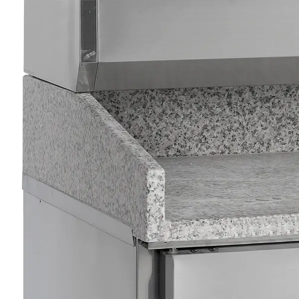 Pizzawerkbank + Opzetkoelvitrine | 390L | 2 Deuren (EN600x400) | Boven 6x 1/3 GN | +2°C/+10°C | Geforceerd | 1510x800x1448(h)mm