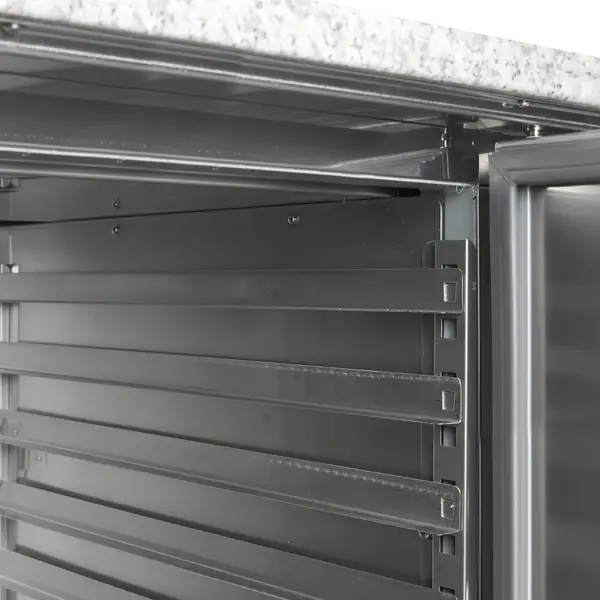 Pizzawerkbank + Opzetkoelvitrine | 390L | 2 Deuren (EN600x400) | Boven 6x 1/3 GN | +2°C/+10°C | Geforceerd | 1510x800x1448(h)mm