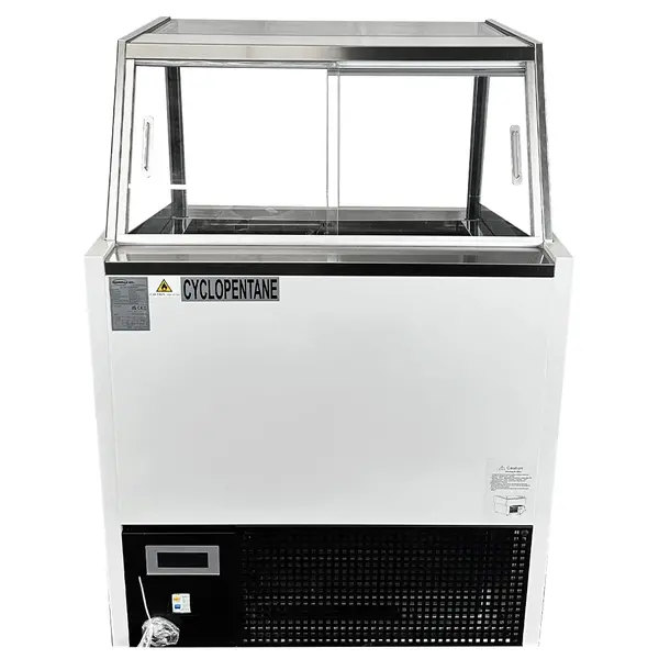 Schepijsvitrine | KOMODO | 189L | 6x 5L | -16°C/-18°C | Geforceerd | Touchscreen | Wielen | 910x880x1300(h)mm