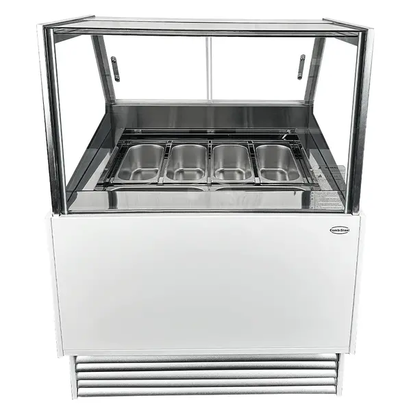 Schepijsvitrine | KOMODO | 189L | 6x 5L | -16°C/-18°C | Geforceerd | Touchscreen | Wielen | 910x880x1300(h)mm