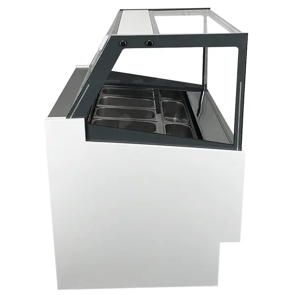 Schepijsvitrine | KOMODO | 189L | 6x 5L | -16°C/-18°C | Geforceerd | Touchscreen | Wielen | 910x880x1300(h)mm