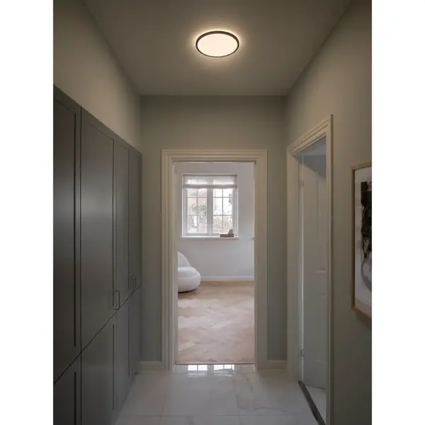 Plafondlamp | OJA | Zwart | Incl. Lichtbron (Dimbaar) | Ø244x23(h)mm