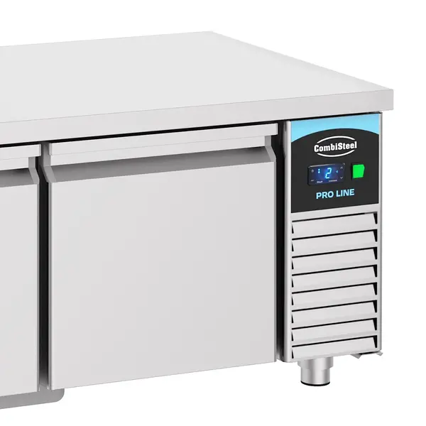 Koelwerkbank | PRO LINE | Laag Model | 360L | 4 Laden (1/1 GN) | -2°C/+8°C | Geforceerd | 2130x700x600(h)mm