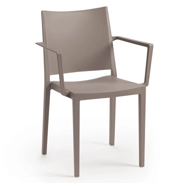 Stoel | Kunststof | Taupe | In-/Outdoor | 570x540x830(h)mm