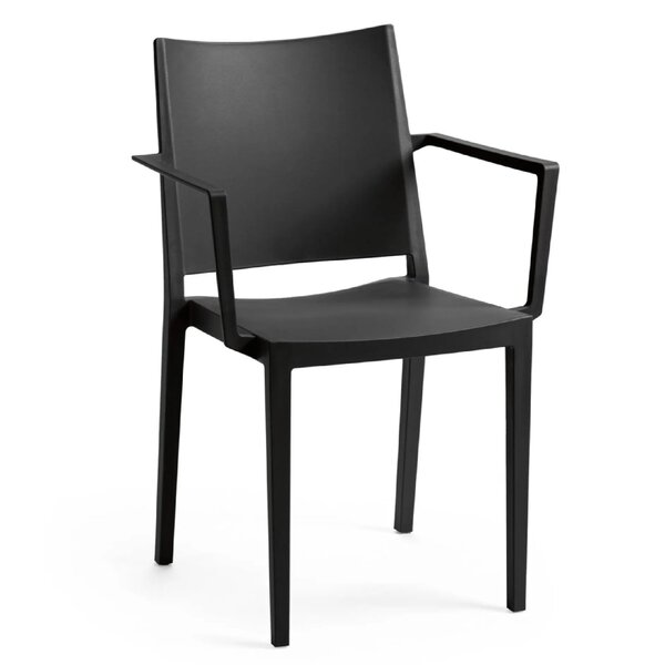 Stoel | Kunststof | Zwart | In-/Outdoor | 570x540x830(h)mm