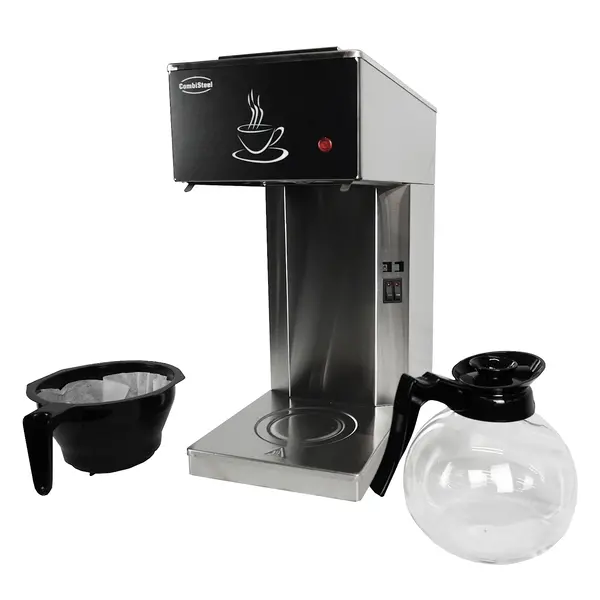 Koffiezetapparaat | RVS | Enkel | 1.8L | Warmhoudfunctie | Incl. Glazen Kan | 2.02kW (230V) | 205x405x455(h)mm