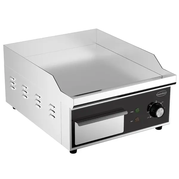 Bak-/Grillplaat | Elektrisch | Glad Oppervlak 356x380 (RVS) | 50°C/300°C | 2kW (230V) | 360x450x220(h)mm