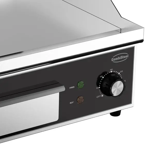 Bak-/Grillplaat | Elektrisch | Glad Oppervlak 356x380 (RVS) | 50°C/300°C | 2kW (230V) | 360x450x220(h)mm
