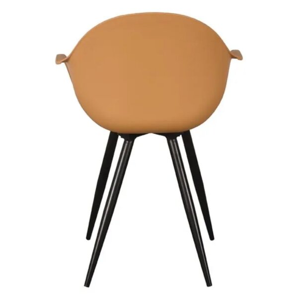 Stoel | Kunststof/Metaal | Oker | Zwarte Poten | In-/Outdoor | 580x540x850(h)mm