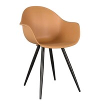 E.R.S. Stoel | Kunststof/Metaal | Oker | Zwarte Poten | In-/Outdoor | 580x540x850(h)mm 