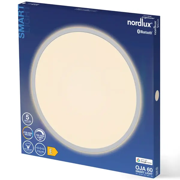 Plafondlamp | OJA | Wit | Incl. Lichtbron (Dimbaar) (App) | Ø600x32(h)mm