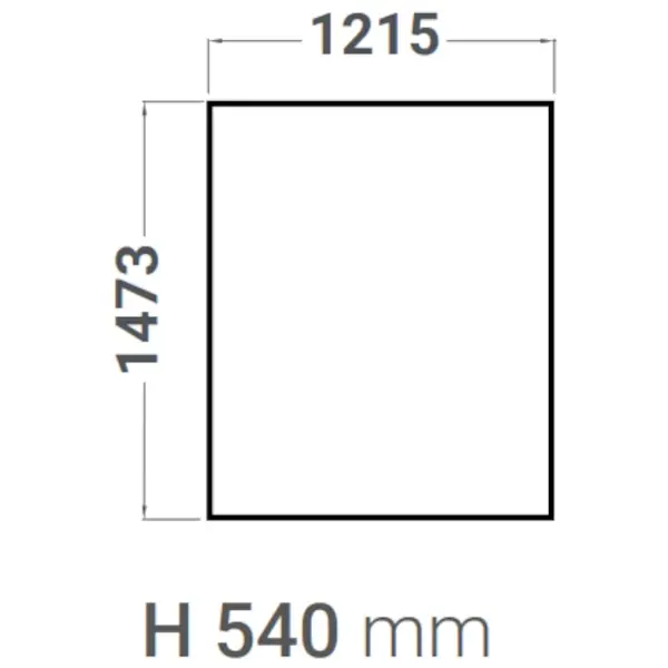 Afzuigkap | Cuppone GR435/1D | Zonder Motor | 1215x1473x540(h)mm