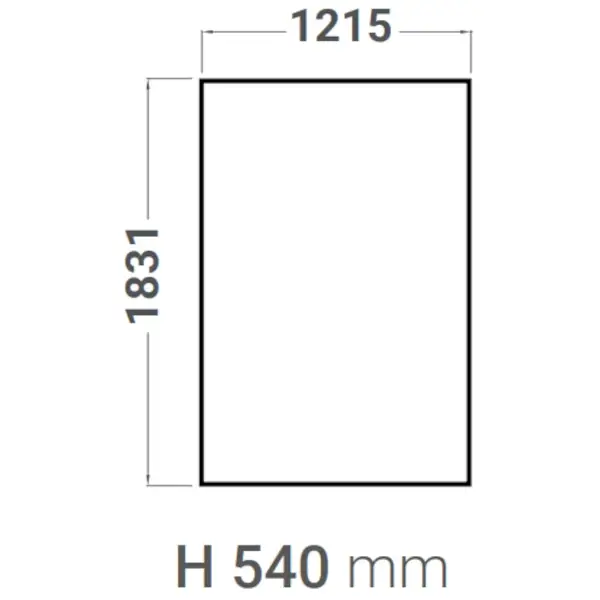 Afzuigkap | Cuppone GR635/1D | Zonder Motor | 1215x1831x540(h)mm